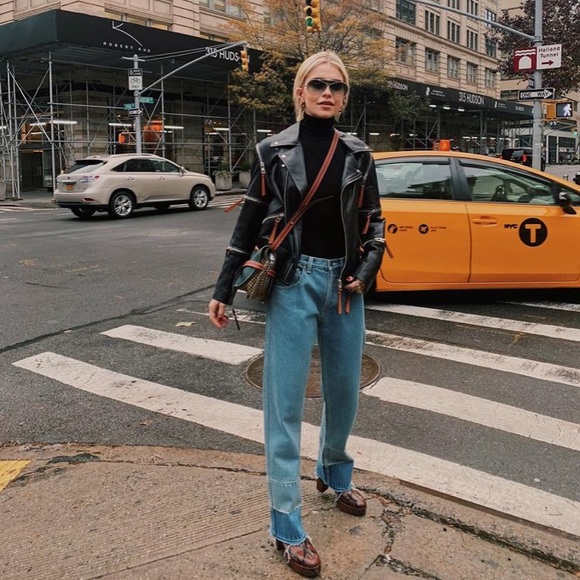 Free People Denim - Edie Frayed Straight Leg Jeans